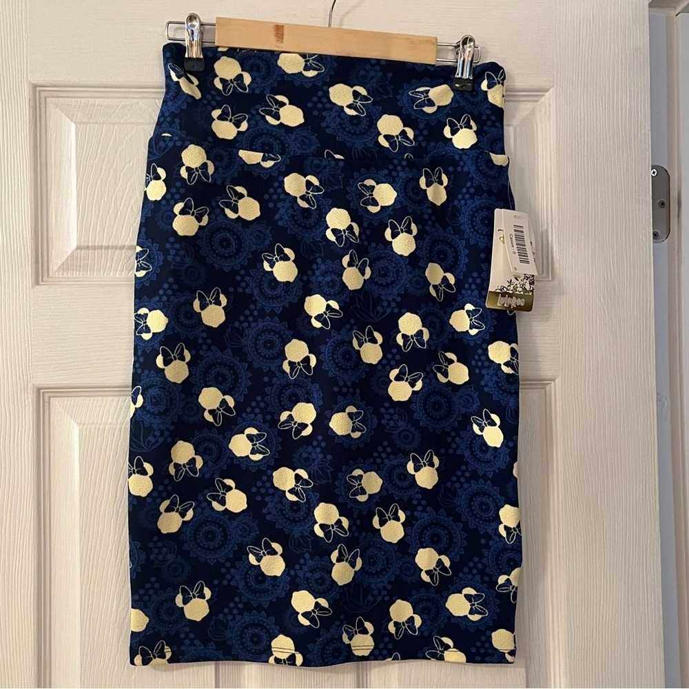 Blue & Cream Minnie Mouse Pencil Skirt NWT Disney